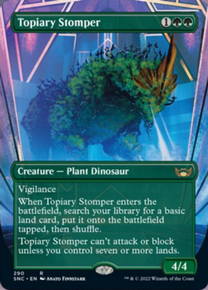 Topiary Stomper (Borderless Alternate Art) [Streets of New Capenna] | Card Merchant Takapuna