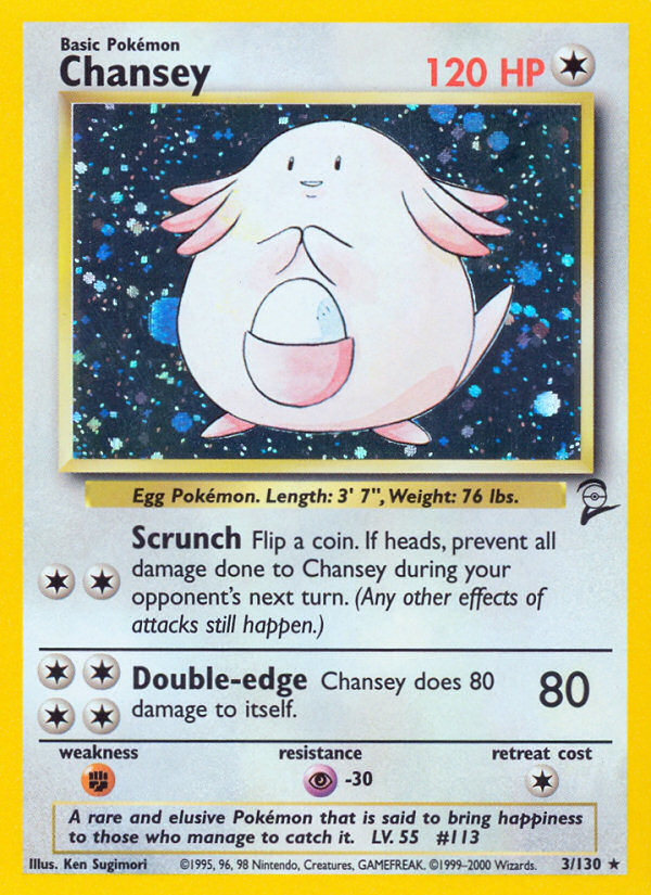 Chansey (3/130) [Base Set 2] | Card Merchant Takapuna