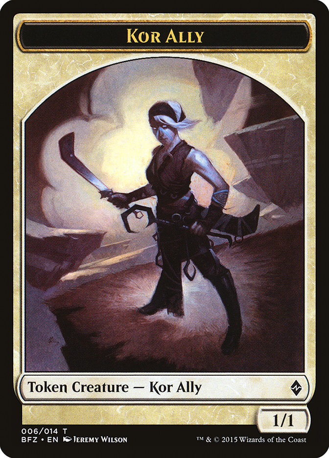 Kor Ally Token [Battle for Zendikar Tokens] | Card Merchant Takapuna