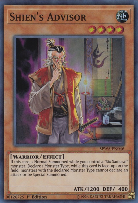 Shien's Advisor [SPWA-EN046] Super Rare | Card Merchant Takapuna