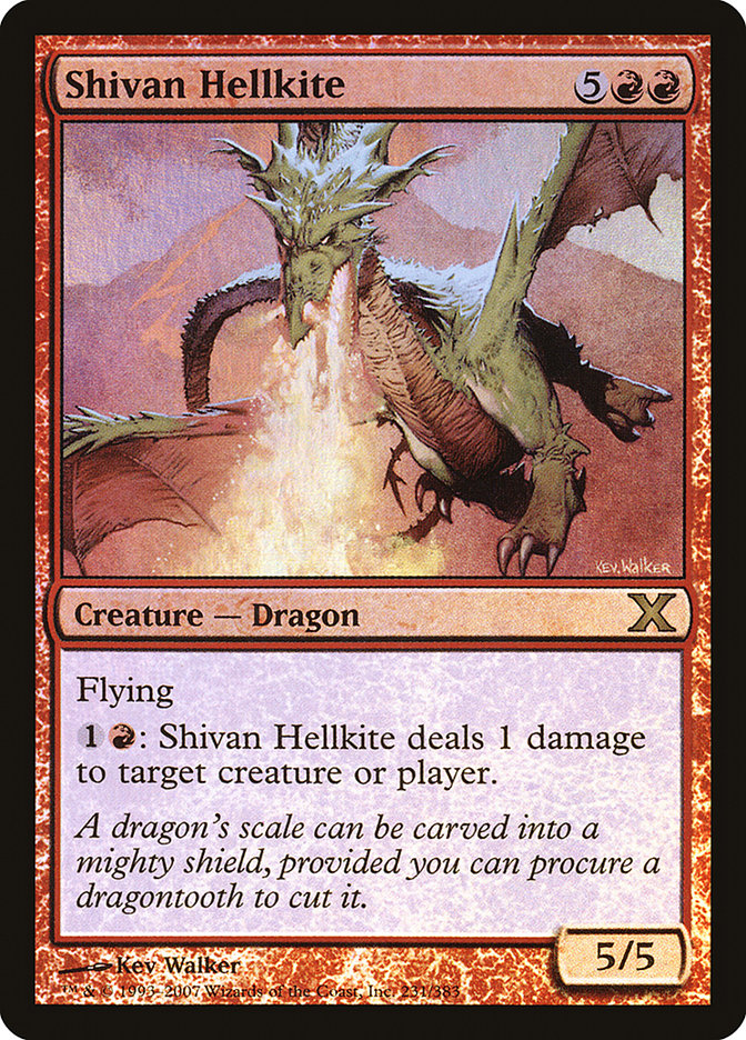 Shivan Hellkite (Premium Foil) [Tenth Edition] | Card Merchant Takapuna