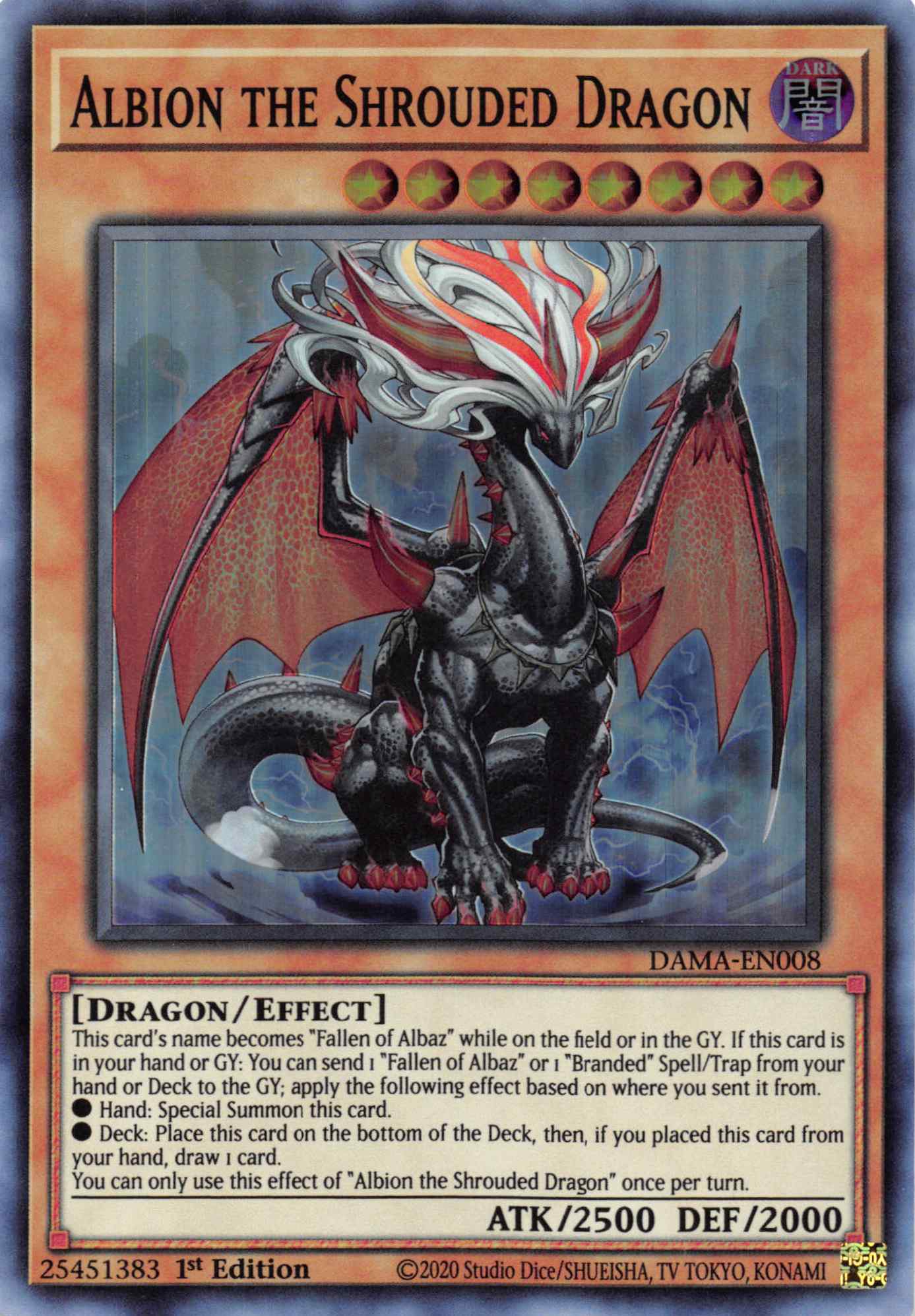 Albion the Shrouded Dragon [DAMA-EN008] Super Rare | Card Merchant Takapuna