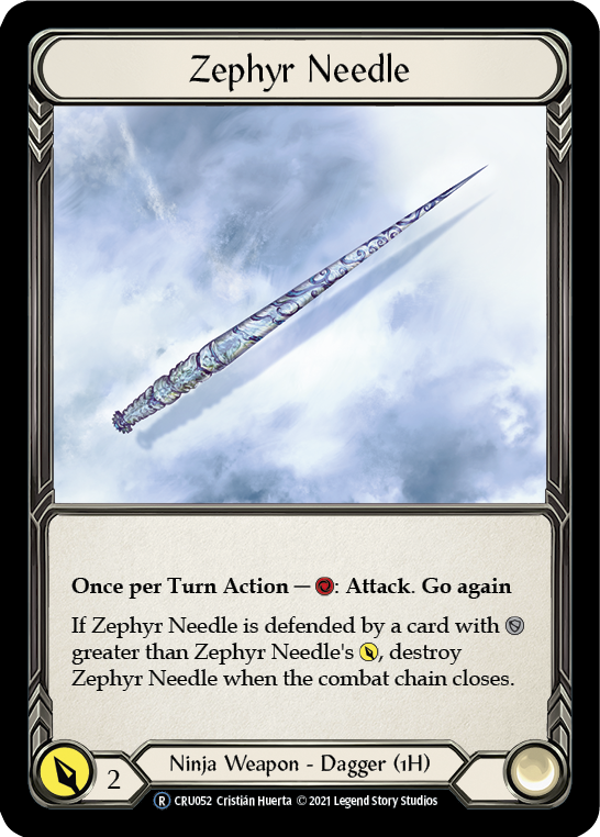 Zephyr Needle [U-CRU052] (Crucible of War Unlimited)  Unlimited Rainbow Foil | Card Merchant Takapuna