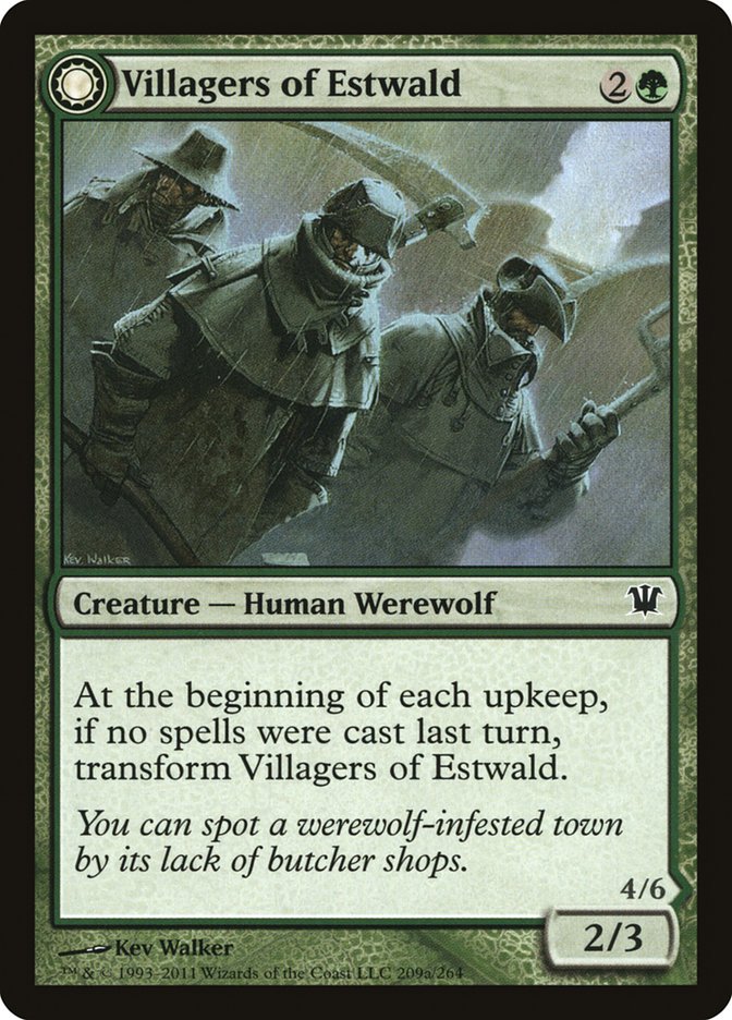 Villagers of Estwald // Howlpack of Estwald [Innistrad] | Card Merchant Takapuna