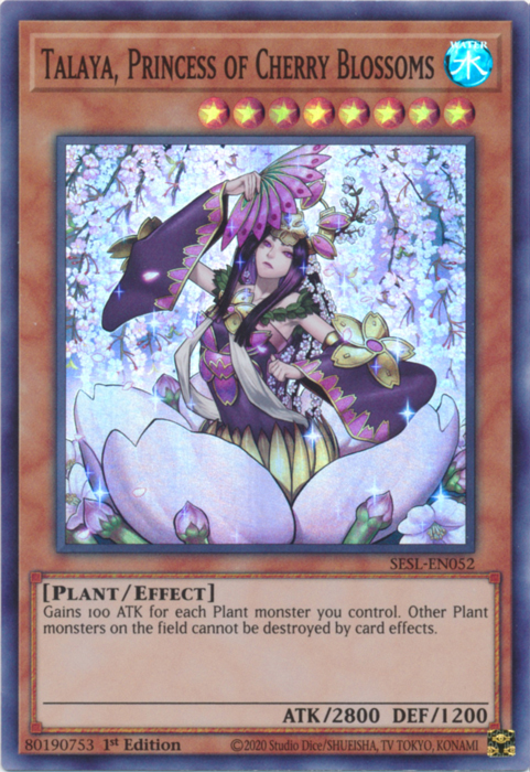 Talaya, Princess of Cherry Blossoms [SESL-EN052] Super Rare | Card Merchant Takapuna