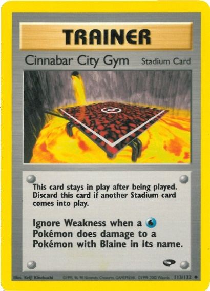 Cinnabar City Gym (113/132) [Gym Challenge Unlimited] | Card Merchant Takapuna