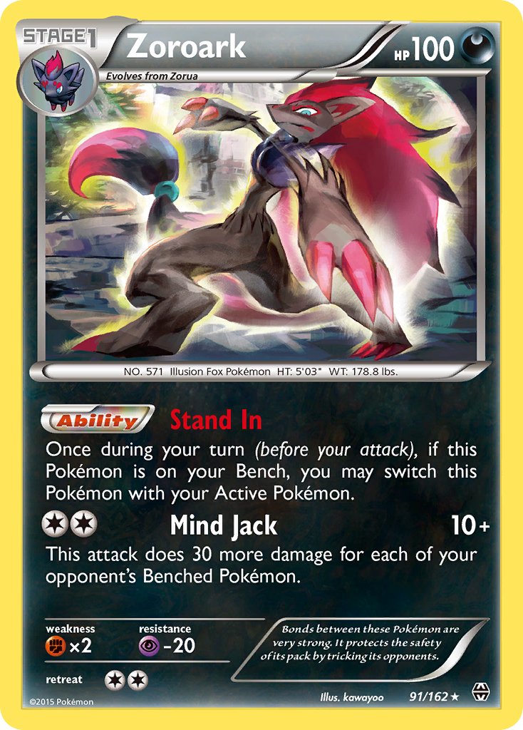 Zoroark (91/162) (Theme Deck Exclusive) [XY: BREAKthrough] | Card Merchant Takapuna