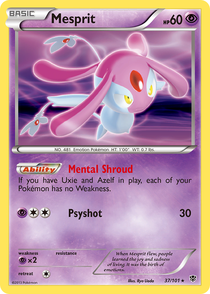 Mesprit (37/101) [Black & White: Plasma Blast] | Card Merchant Takapuna