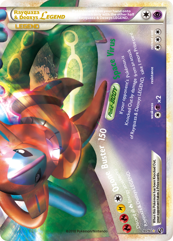 Rayquaza & Deoxys LEGEND (90/90) [HeartGold & SoulSilver: Undaunted] | Card Merchant Takapuna