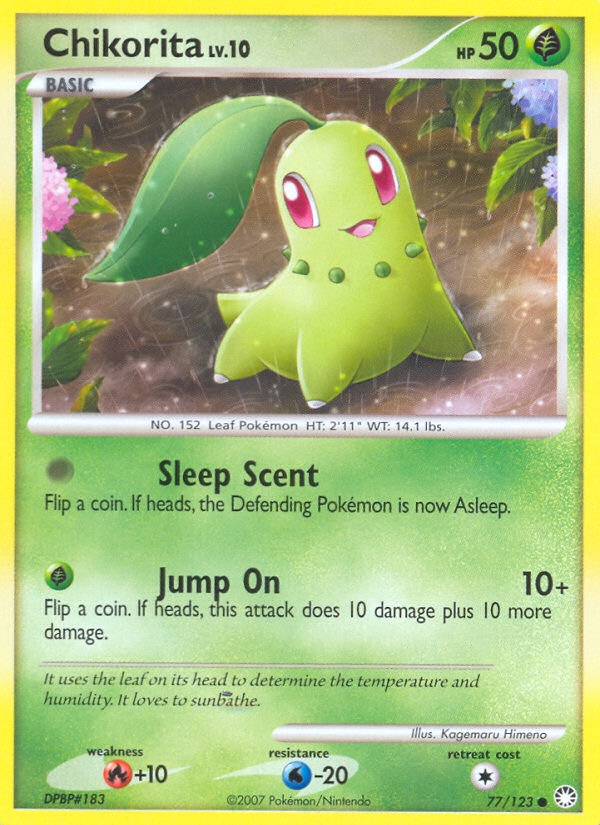 Chikorita (77/123) [Diamond & Pearl: Mysterious Treasures] | Card Merchant Takapuna