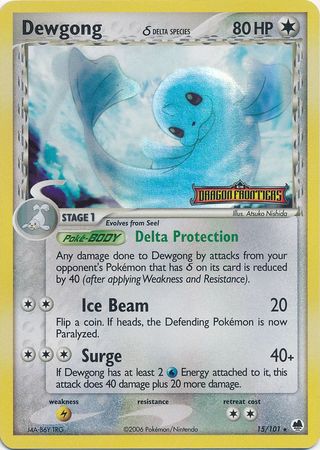 Dewgong (15/101) (Delta Species) (Stamped) [EX: Dragon Frontiers] | Card Merchant Takapuna