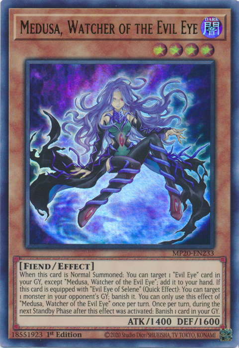 Medusa, Watcher of the Evil Eye [MP20-EN233] Ultra Rare | Card Merchant Takapuna