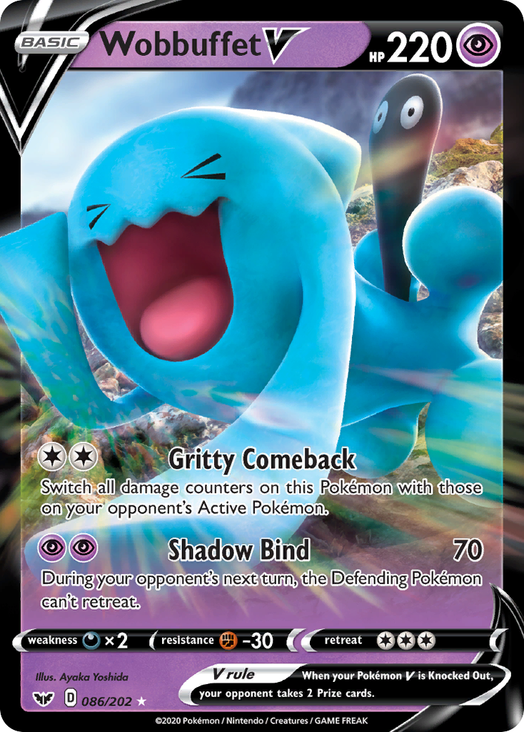 Wobbuffet V (086/202) [Sword & Shield: Base Set] | Card Merchant Takapuna