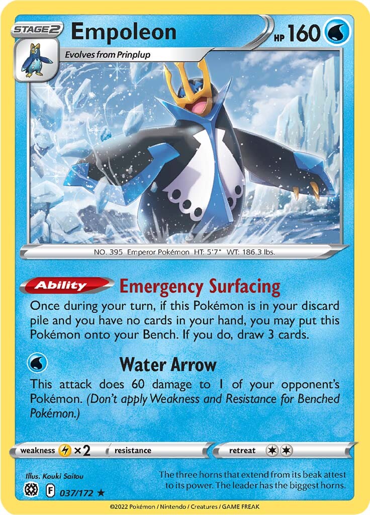 Empoleon (037/172) [Sword & Shield: Brilliant Stars] | Card Merchant Takapuna