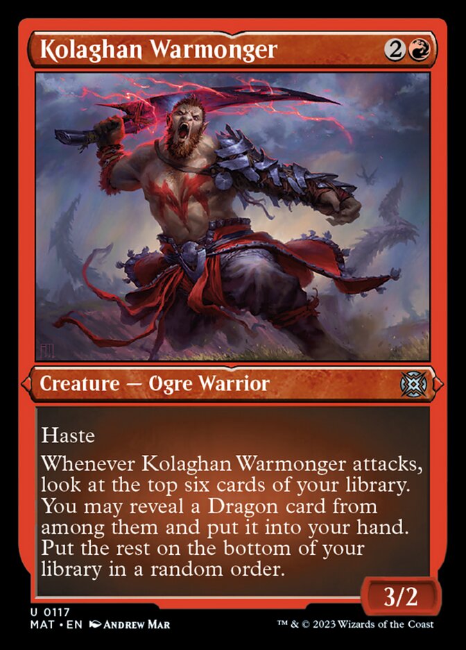 Kolaghan Warmonger (Foil Etched) [March of the Machine: The Aftermath] | Card Merchant Takapuna