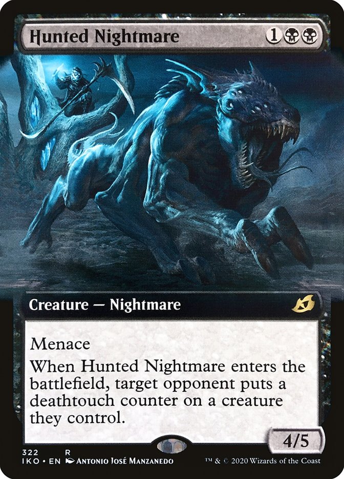 Hunted Nightmare (Extended Art) [Ikoria: Lair of Behemoths] | Card Merchant Takapuna