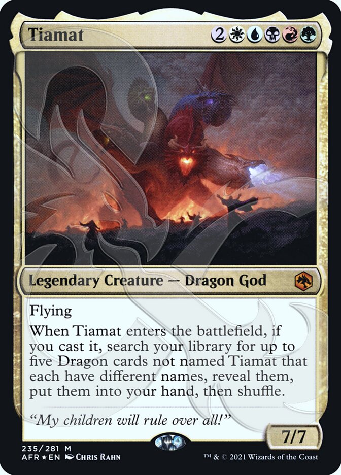 Tiamat (Ampersand Promo) [Dungeons & Dragons: Adventures in the Forgotten Realms Promos] | Card Merchant Takapuna