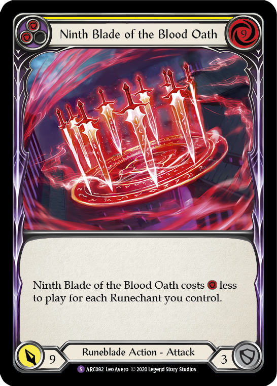 Ninth Blade of the Blood Oath [U-ARC082] (Arcane Rising Unlimited)  Unlimited Rainbow Foil | Card Merchant Takapuna