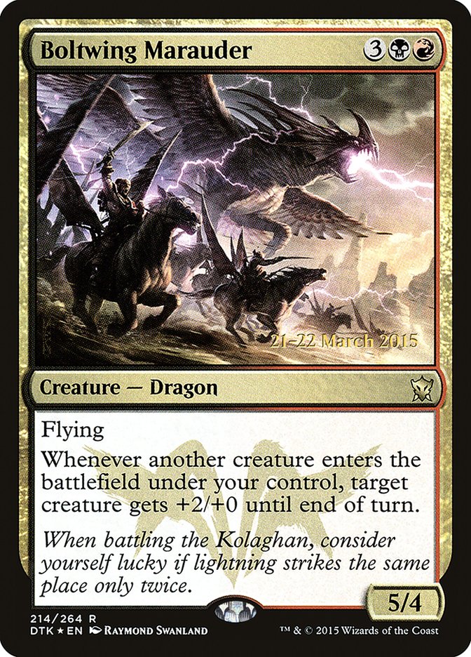 Boltwing Marauder [Dragons of Tarkir Prerelease Promos] | Card Merchant Takapuna