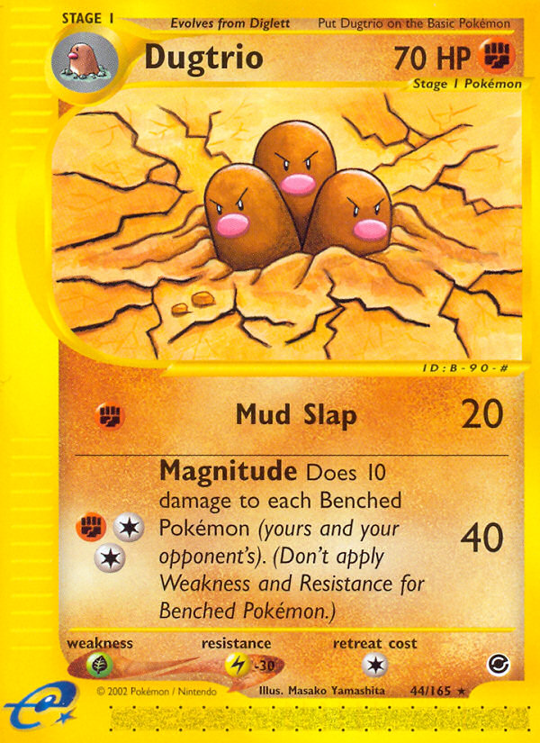 Dugtrio (44/165) [Expedition: Base Set] | Card Merchant Takapuna