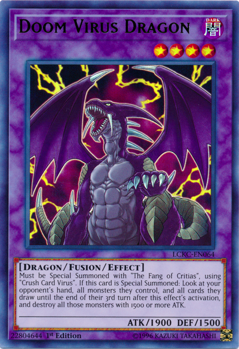 Doom Virus Dragon [LCKC-EN064] Ultra Rare | Card Merchant Takapuna