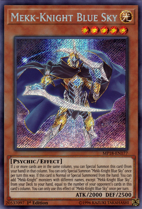 Mekk-Knight Blue Sky [MP18-EN177] Secret Rare | Card Merchant Takapuna