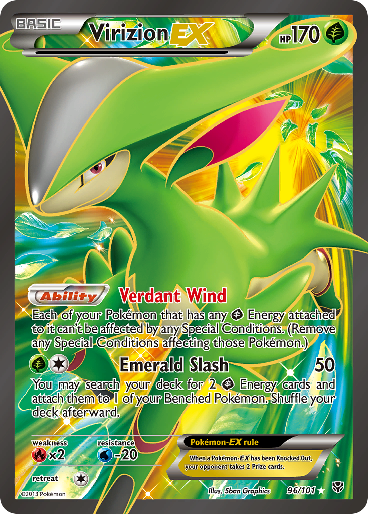 Virizion EX (96/101) [Black & White: Plasma Blast] | Card Merchant Takapuna