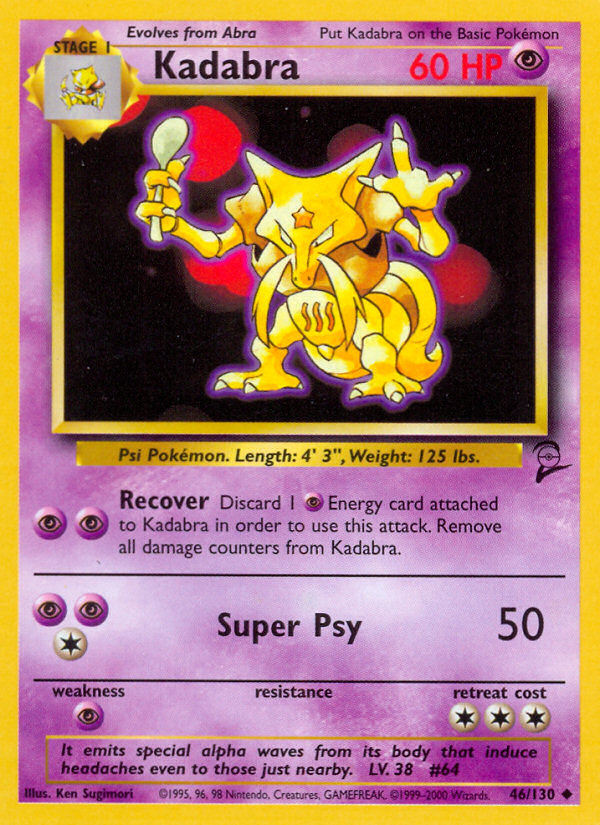 Kadabra (46/130) [Base Set 2] | Card Merchant Takapuna