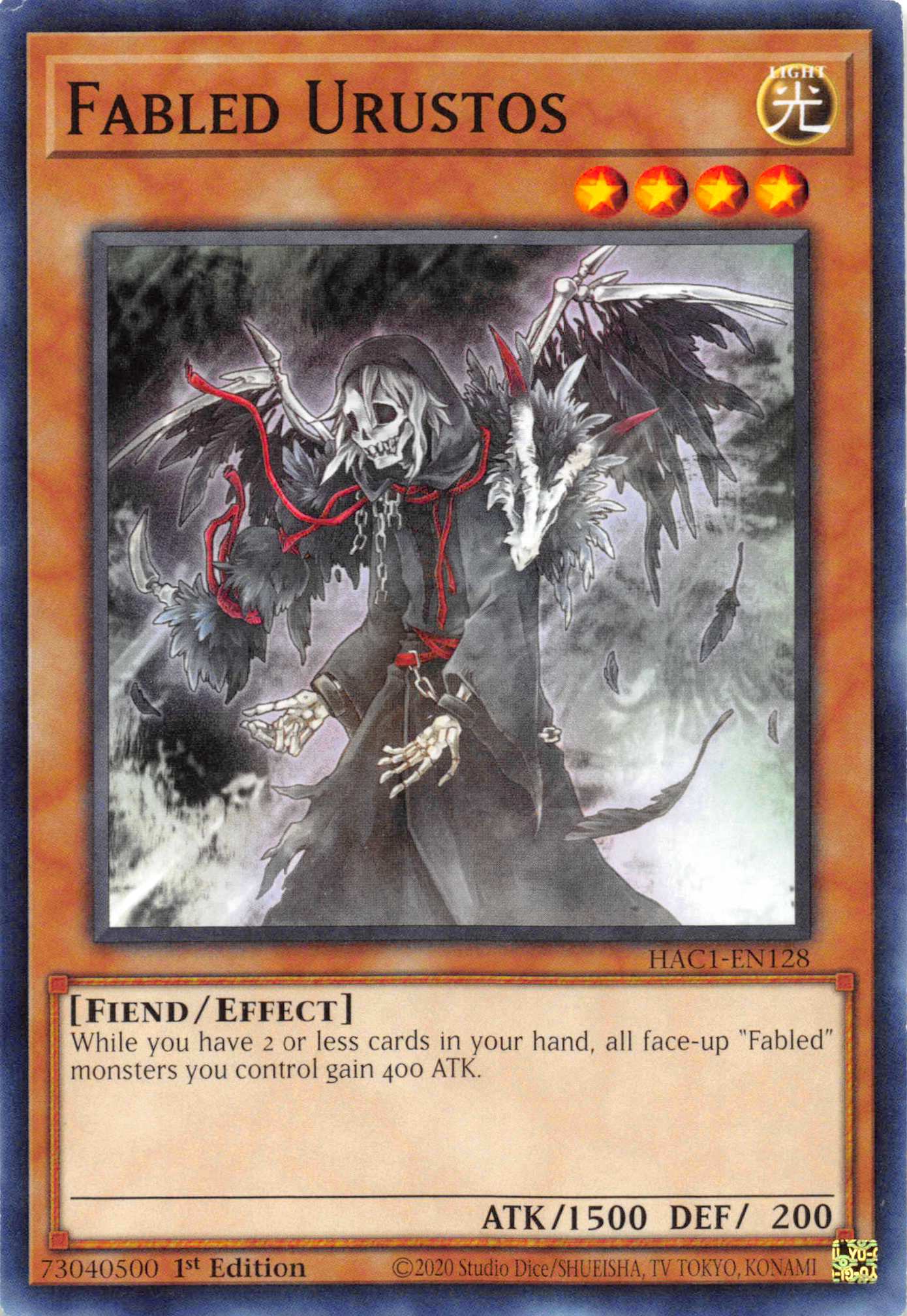 Fabled Urustos (Duel Terminal) [HAC1-EN128] Parallel Rare | Card Merchant Takapuna