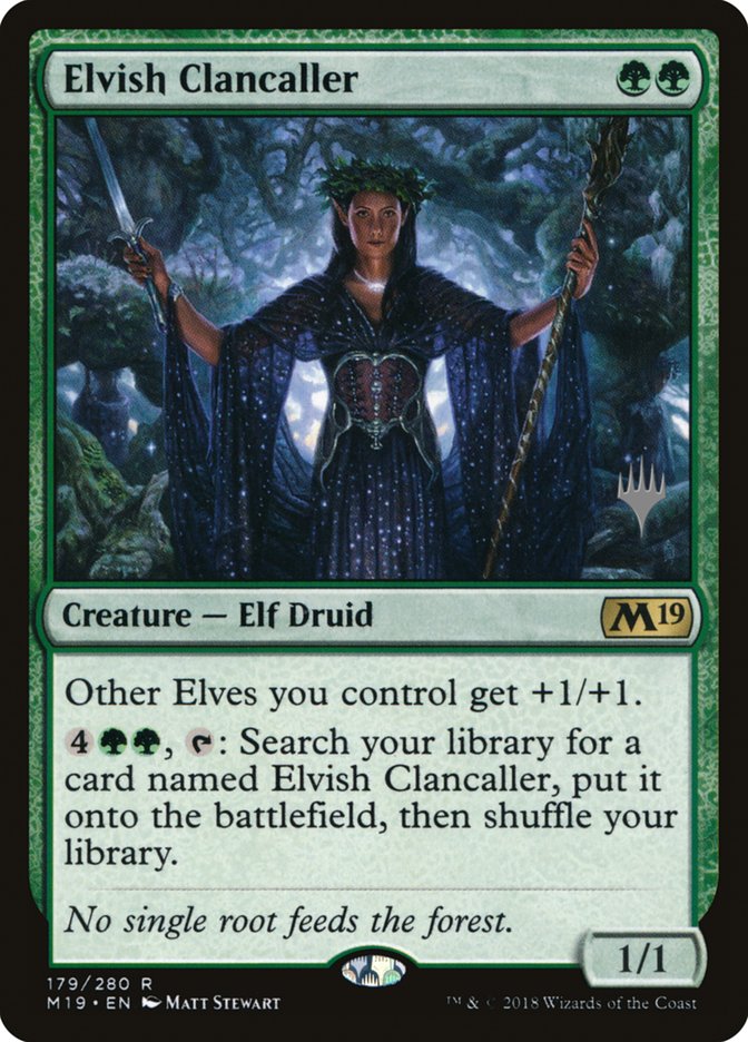 Elvish Clancaller (Promo Pack) [Core Set 2019 Promos] | Card Merchant Takapuna