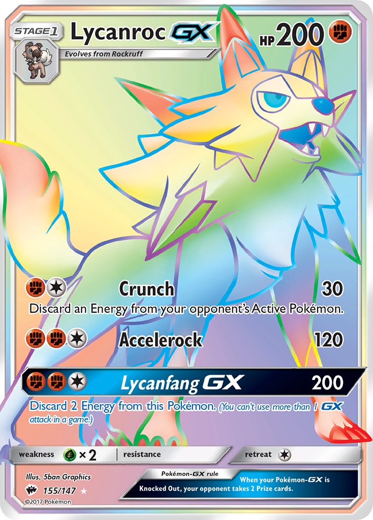 Lycanroc GX (155/147) [Sun & Moon: Burning Shadows] | Card Merchant Takapuna