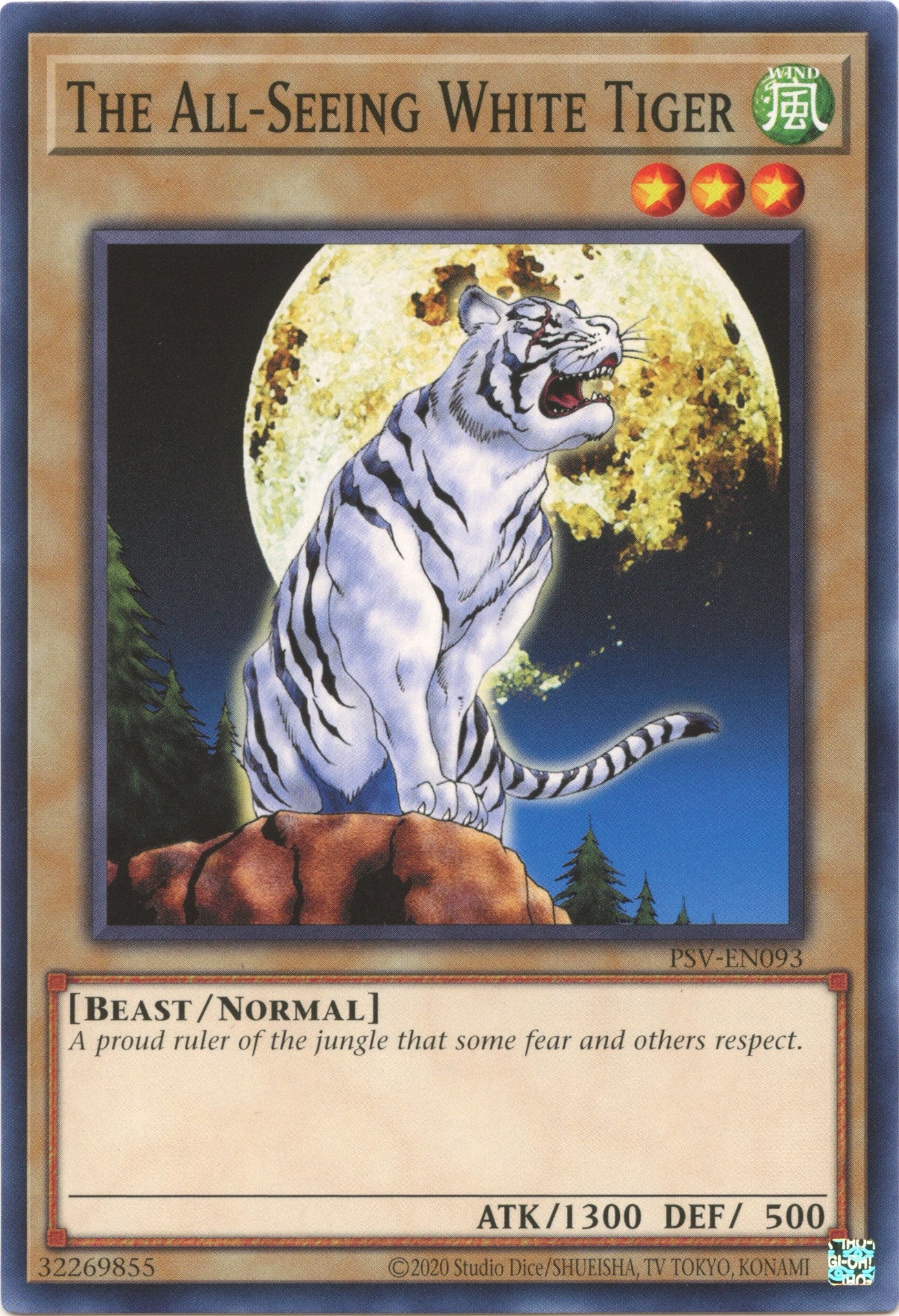 The All-Seeing White Tiger (25th Anniversary) [PSV-EN093] Common | Card Merchant Takapuna