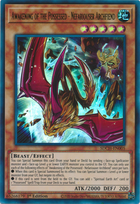 Awakening of the Possessed - Nefariouser Archfiend [SDCH-EN005] Ultra Rare | Card Merchant Takapuna