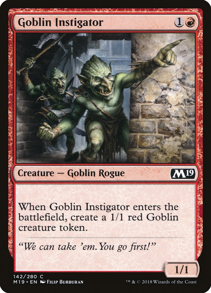 Goblin Instigator [Core Set 2019] | Card Merchant Takapuna