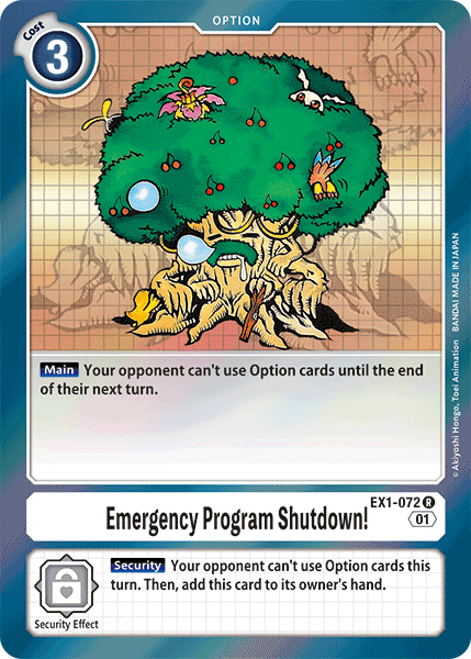 Emergency Program Shutdown! [EX1-072] [Classic Collection] | Card Merchant Takapuna