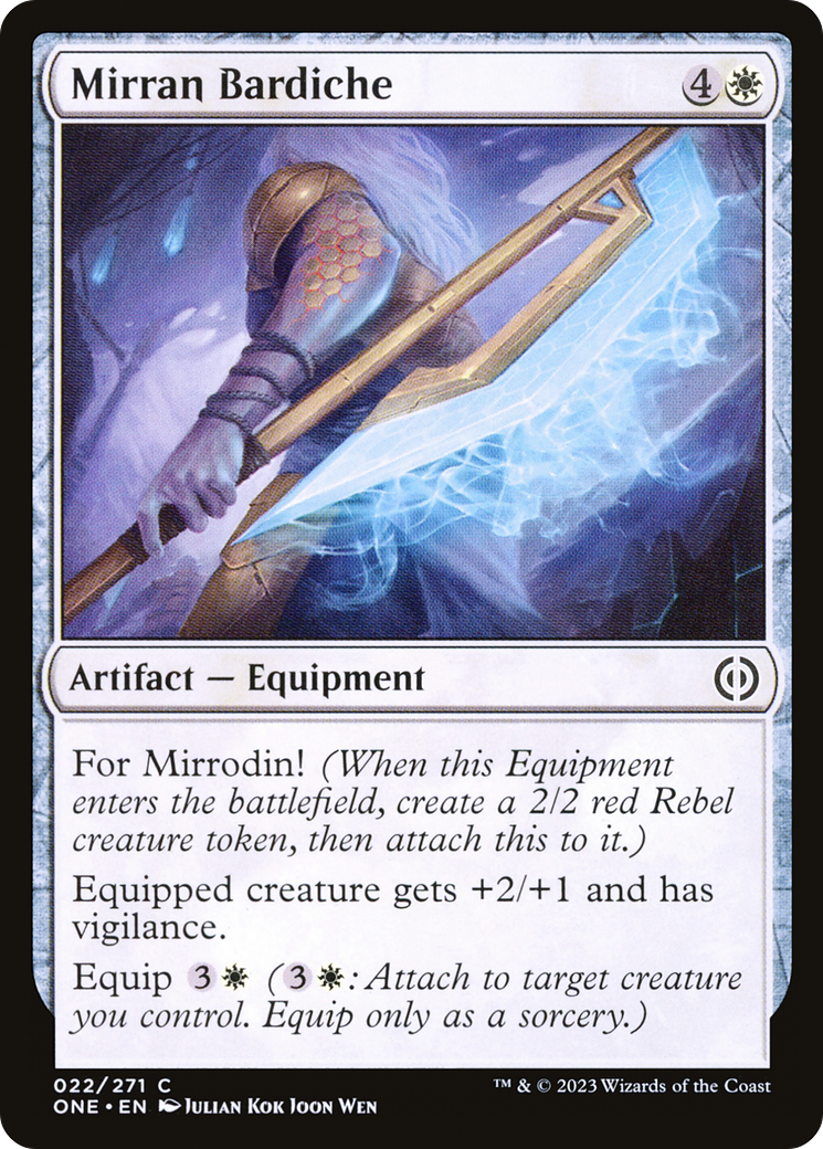 Mirran Bardiche [Phyrexia: All Will Be One] | Card Merchant Takapuna