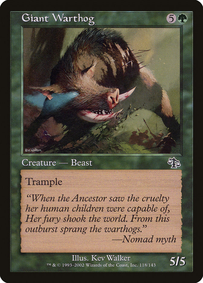 Giant Warthog [Judgment] | Card Merchant Takapuna