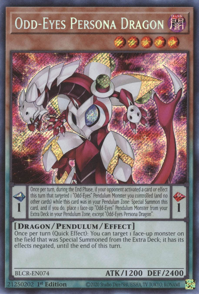 Odd-Eyes Persona Dragon [BLCR-EN074] Secret Rare | Card Merchant Takapuna