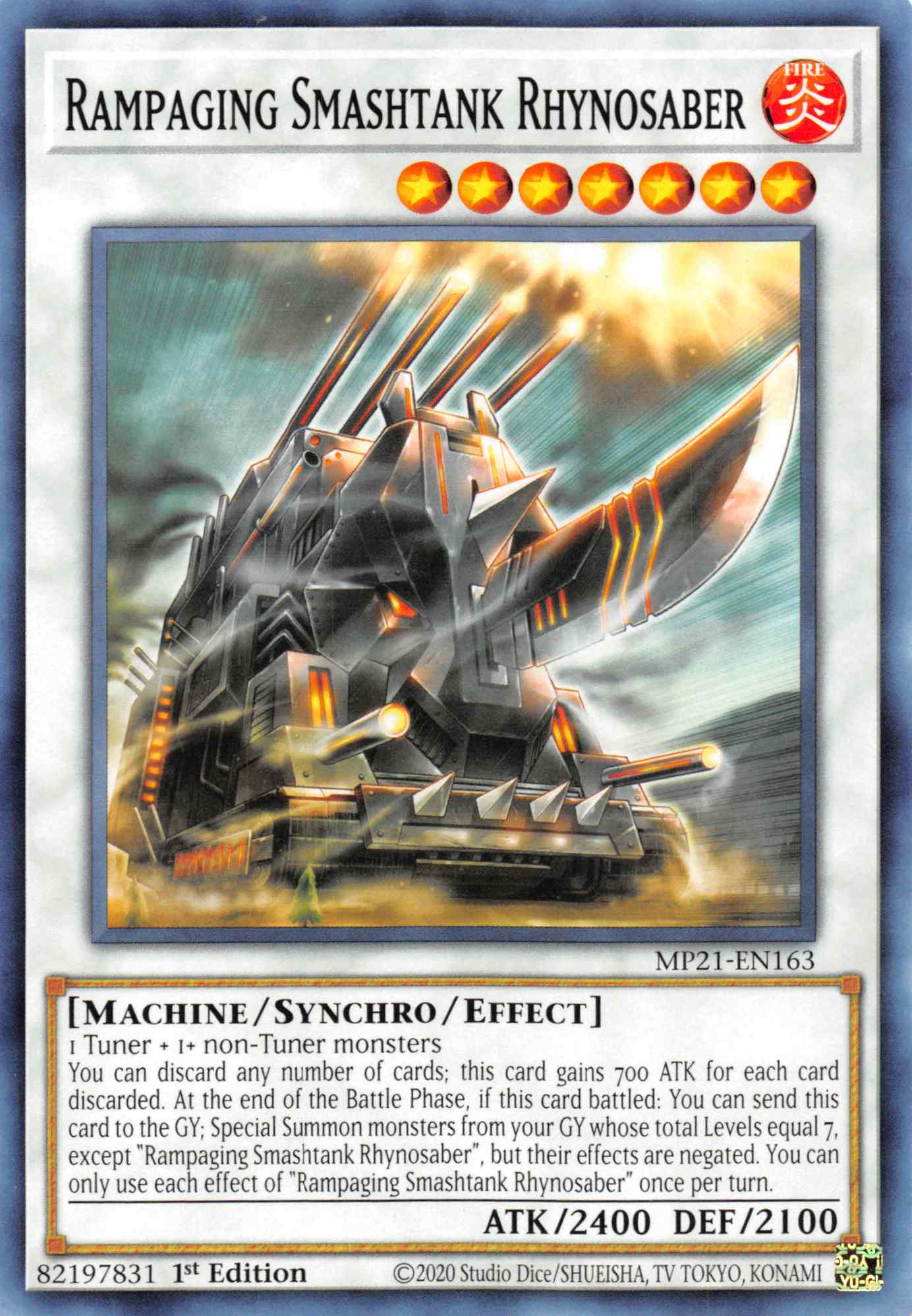 Rampaging Smashtank Rhynosaber [MP21-EN163] Common | Card Merchant Takapuna