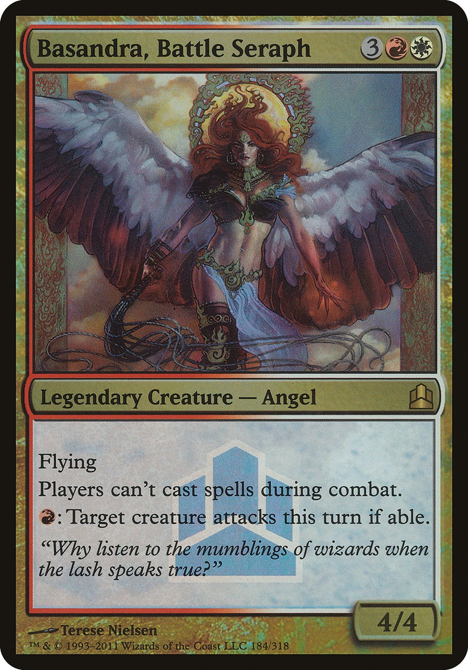 Basandra, Battle Seraph (Launch) (Oversized) [Commander 2011 Oversized] | Card Merchant Takapuna