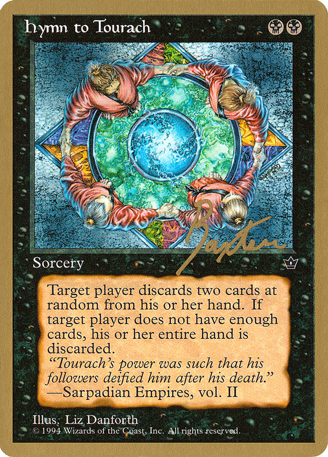 Hymn to Tourach (Circle) (George Baxter) [Pro Tour Collector Set] | Card Merchant Takapuna