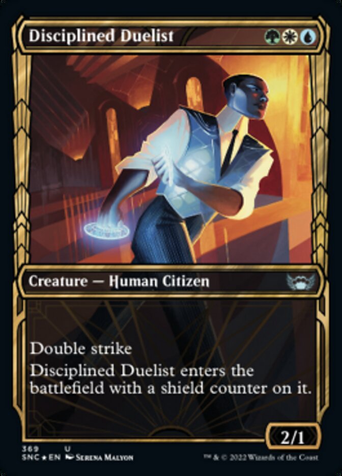 Disciplined Duelist (Showcase Golden Age Gilded Foil) [Streets of New Capenna] | Card Merchant Takapuna