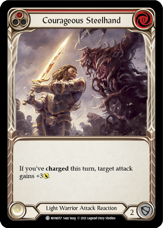 Courageous Steelhand (Red) [MON057] (Monarch)  1st Edition Normal | Card Merchant Takapuna