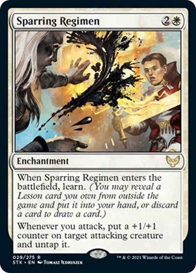 Sparring Regimen (Promo Pack) [Strixhaven: School of Mages Promos] | Card Merchant Takapuna