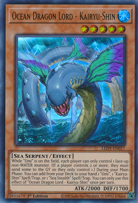 Ocean Dragon Lord - Kairyu-Shin [LED9-EN017] Ultra Rare | Card Merchant Takapuna