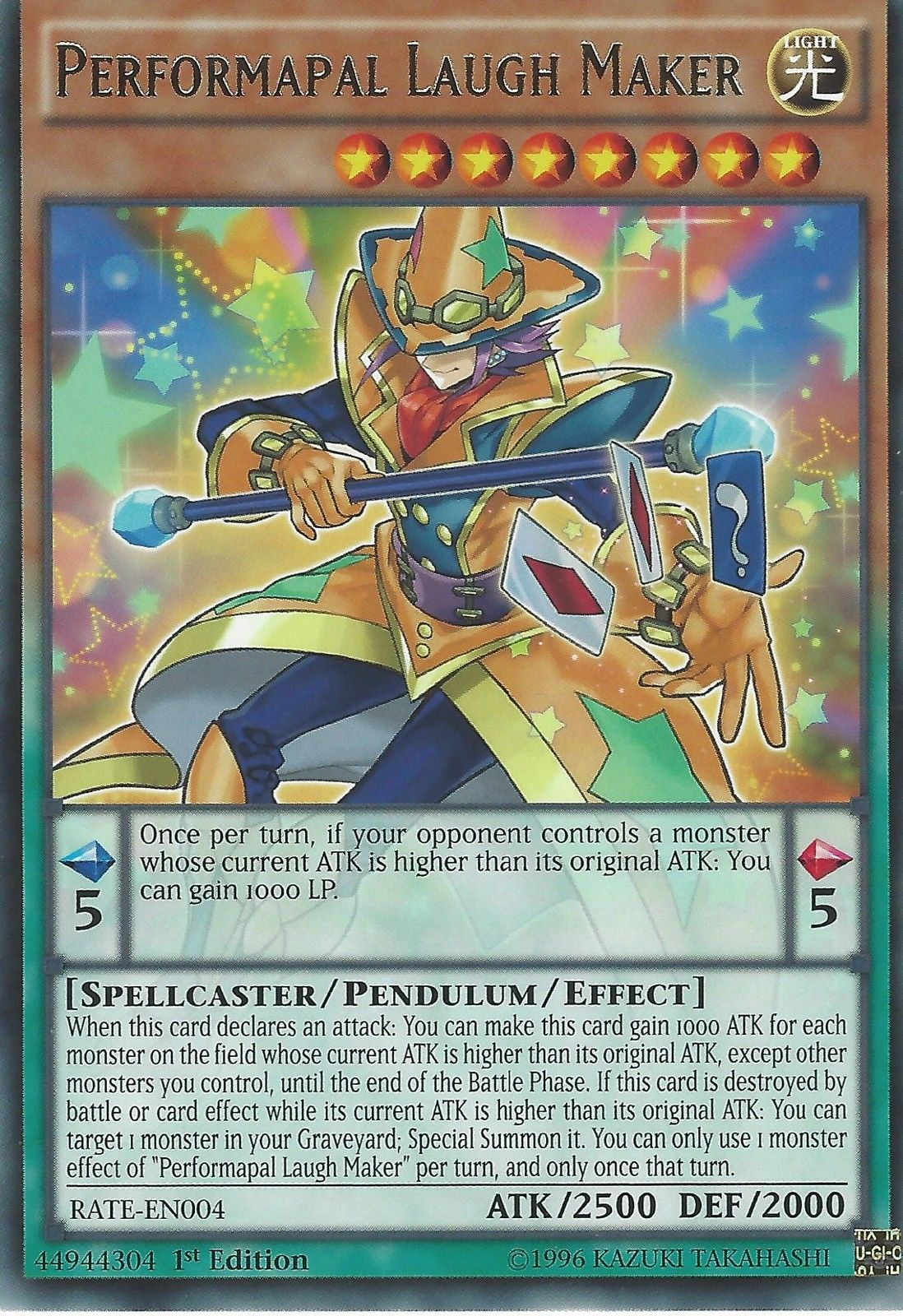 Performapal Laugh Maker [RATE-EN004] Rare | Card Merchant Takapuna