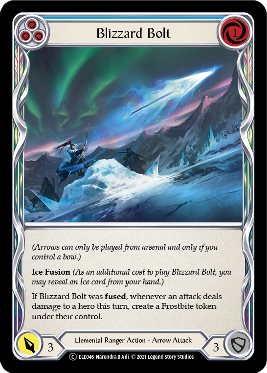 Blizzard Bolt (Blue) [U-ELE046] (Tales of Aria Unlimited)  Unlimited Normal | Card Merchant Takapuna