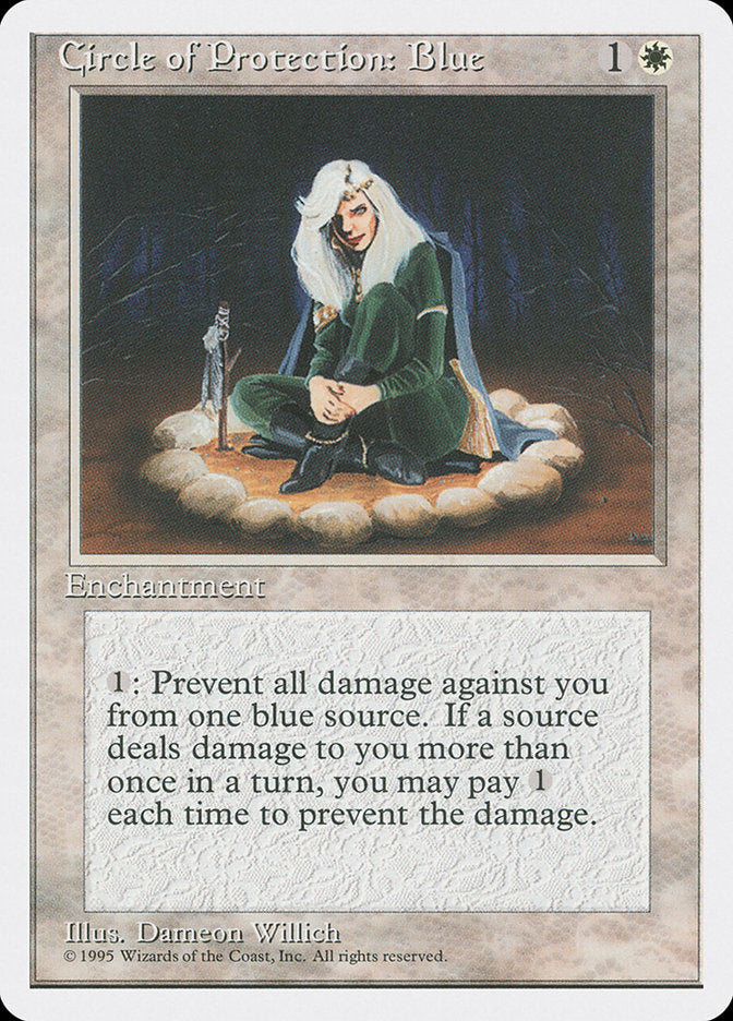 Circle of Protection: Blue [Fourth Edition] | Card Merchant Takapuna