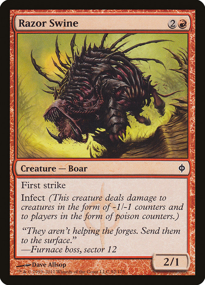 Razor Swine [New Phyrexia] | Card Merchant Takapuna