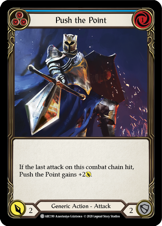 Push the Point (Blue) [U-ARC190] (Arcane Rising Unlimited)  Unlimited Normal | Card Merchant Takapuna